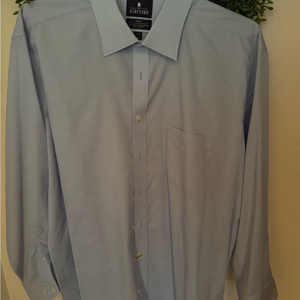 Stafford Men's Sky Blue Dress Shirt
